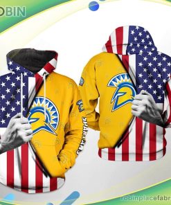 San Jose State Spartans Ncaa Us Flag 3d Printed Hoodie