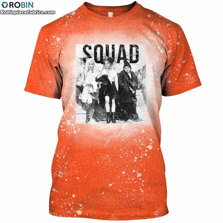Sanderson Squad Funny Halloween Bleached T-Shirt – Hocus Pocus Witch Custom Bleach Shirt