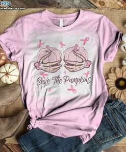 Save The Pumpkins Bleached T-Shirt –  Pink Ribbon Bleached Shirt Save The Pumpkins Bleached T-Shirt –  Pink Ribbon Bleached Shirt