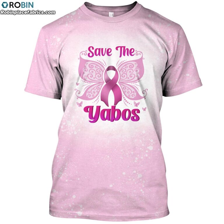 Save The Yabos Bleached T-Shirt – Breast Cancer Awareness Shirt
