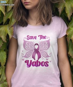 Save The Yabos Bleached T-Shirt – Breast Cancer Awareness Shirt Save The Yabos Bleached T-Shirt – Breast Cancer Awareness Shirt