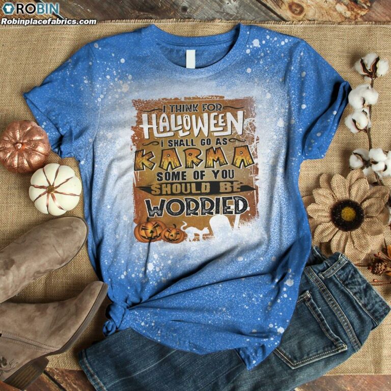 Scary Halloween Pumpkin Ghost Karm Bleached T-Shirt – I Think For Halloween I Shall Go As Karma Bleached Shirt