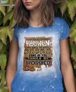 Scary Halloween Pumpkin Ghost Karm Bleached T-Shirt – I Think For Halloween I Shall Go As Karma Bleached Shirt