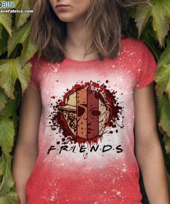 scary movie characters horror halloween bleached t shirt horror faces friends bleached shirt 1 FZnyX