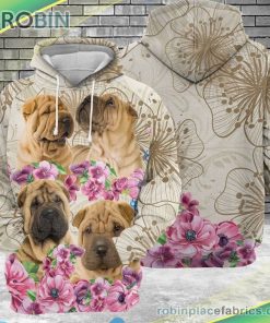 Shiba Inu Flower 3d Printed Hoodie Shiba Inu Flower 3d Printed Hoodie