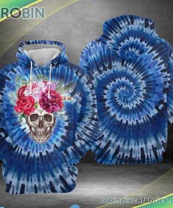 Skull Tie Dye 3d Printed Hoodie