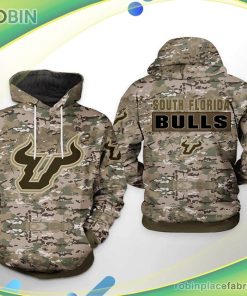 South Florida Bulls Ncaa Camo Veteran 3d Printed Hoodie