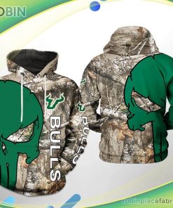 South Florida Bulls Ncaa Camo Veteran Hunting 3d Printed Hoodie