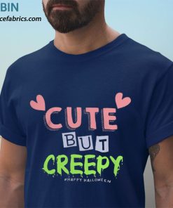 t shirt navy cute but creepy cool halloween graphic design n4435g