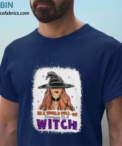 t shirt navy happy halloween in a world full of princesses be a witch vwpdgr