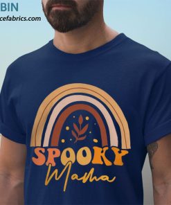 t shirt navy spooky mama rainbow halloween ny4zvx