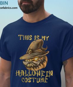 t shirt navy this is my halloween costume flaming pumpkin c5tksk