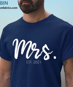 t shirt navy wedding matching gifts mrs. est. 2021 bridal sfnzcl