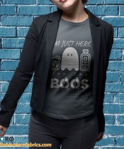 t shirt sport grey im just here for the boos funny halloween ghost gin pqqjqm
