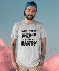 t shirt sport grey will trade brother for candy halloween costume udeft1