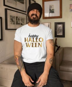 t shirt white happy halloween leopard cheetah print costume od72iw