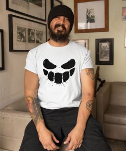 t shirt white jack o lantern scary carved pumpkin face halloween weoy53