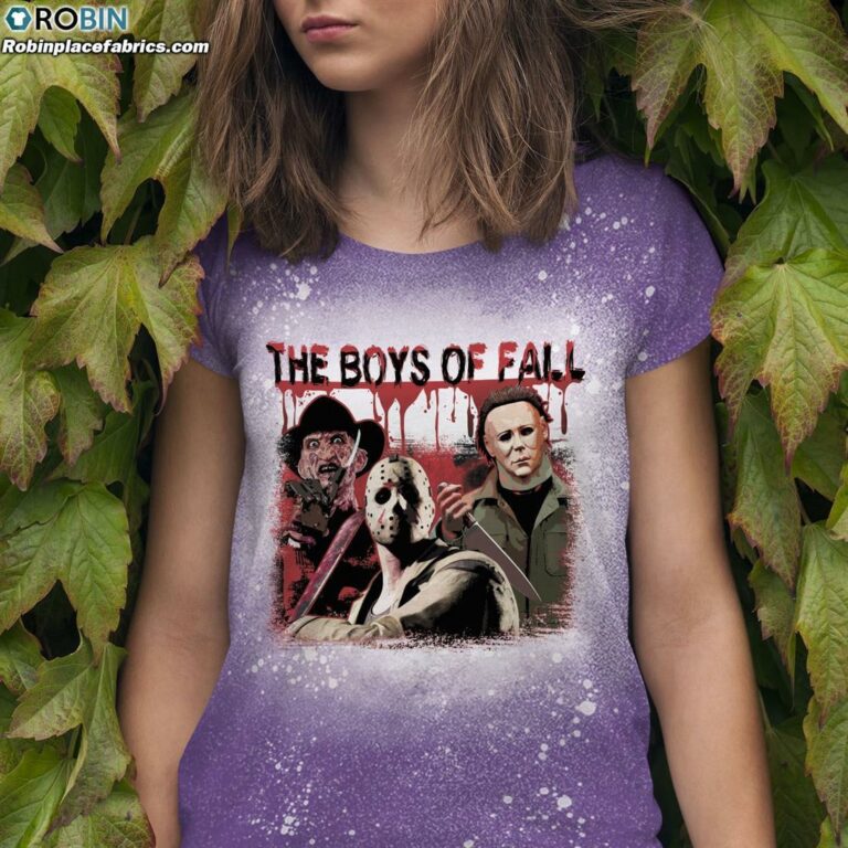 The Boys Of Fall Michael Krueger Voorhees Bleached T-Shirt – Funny Horror Movie Characters Shirt