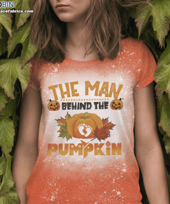 the man behind the pumpkin bleached t shirt halloween belly couples maternity bleached shirt 3 feC6z