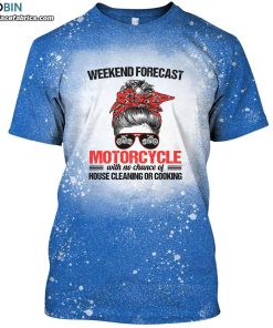 weekend forecast motorcycle messy hair bun bleached t shirt halloween women biker custom bleach shirt 1 XYqEJ