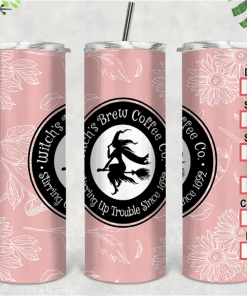 Witchs Brew Coffee Co Tumbler Skinny Tumbler Design Halloween