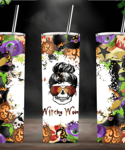 Witchy Women Halloween Tumbler Halloween Gift Skinny Tumbler