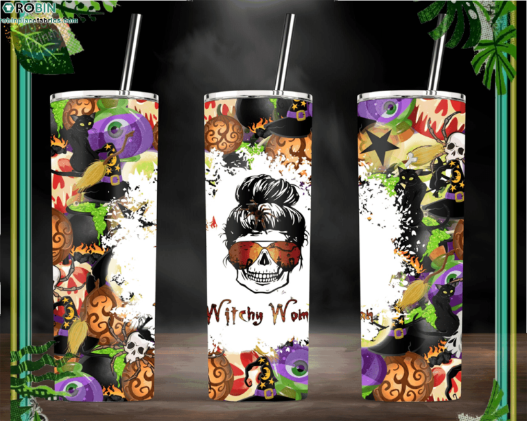Witchy Women Halloween Tumbler Halloween Gift Skinny Tumbler