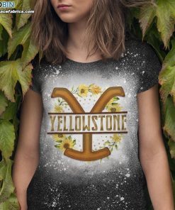 yellowstone dutton sunflower funny bleached t shirt 1 SZs4r