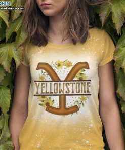 yellowstone dutton sunflower funny bleached t shirt 3 P4yJS