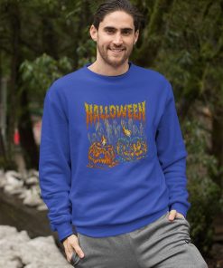 Angry Pumpkins with Roaring Fire Halloween Shirt