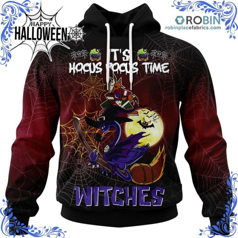 Arizona Coyotes Halloween Jersey Flamingo Witches Hocus Pocus All Over Print – AOP Shirt