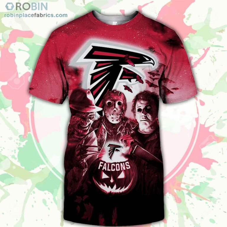 Atlanta Falcons T-Shirt Halloween Horror Night – AOP Tshirt
