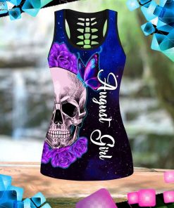 august girl skull and butterfly tank top legging 157 Qn4zY