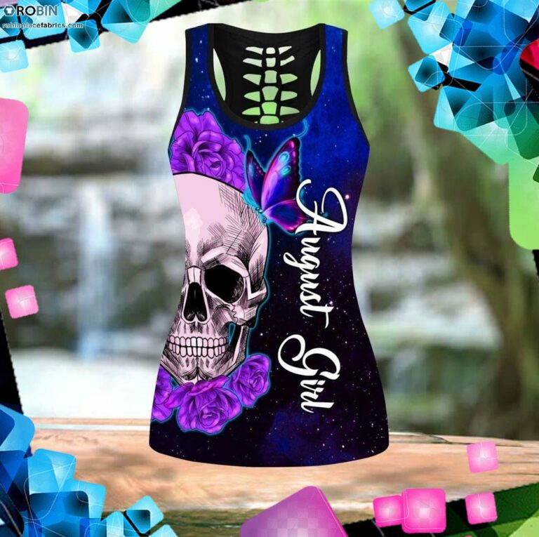 August Girl Skull And Butterfly Tank Top Legging