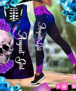 august girl skull and butterfly tank top legging 82 DguYY