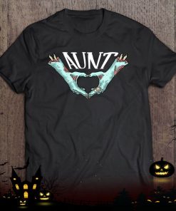 aunt zombie hand heart halloween costume family matching shirt 516 YnF98