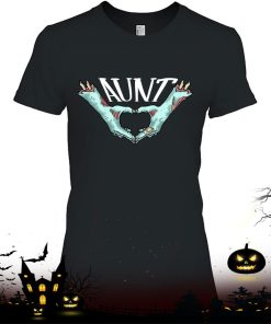 Aunt Zombie Hand Heart Halloween Costume Family Matching Shirt