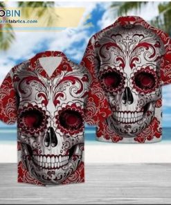 Aztec Mexico Skull Casual Short Sleeve Hawaiian Shirts