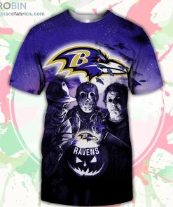 Baltimore Ravens T-Shirt Halloween Horror Night – AOP Tshirt