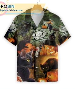 black cat 26 the pumpkin short sleeve hawaiian shirts 259 mh7kY