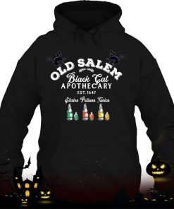 black cat old salem apothecary co est company sign witch fun shirt 1258 f7hU2