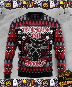 Black Cat Spooky Halloween Ugly Sweater Black Cat Spooky Halloween Ugly Sweater