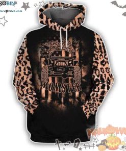 Black Jeep Momster Halloween Leopard Black 3D All-Over Print Unisex Hoodie