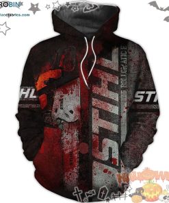 Blood Saw Machine Halloween Gray 3D All-Over Print Unisex Hoodie