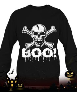 boo scary halloween spooky skull and crossbone shirt 687 YvVof