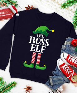 boss elf matching family group christmas party pajama ugly christmas sweatshirt 1 6Ef9O