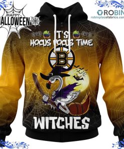 Boston Bruins Halloween Jersey Flamingo Witches Hocus Pocus All Over Print – AOP Shirt