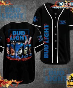 Bud Light Horror Characters Baseball Jersey Shirt Bud Light Horror Characters Baseball Jersey Shirt