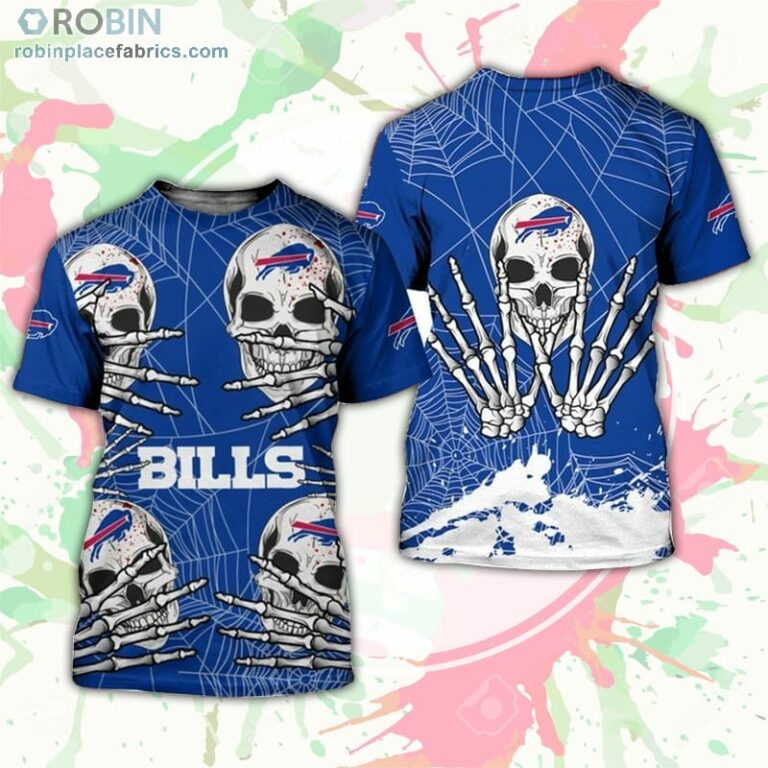 Buffalo Bills T-Shirt Skull For Halloween Graphic – AOP Tshirt