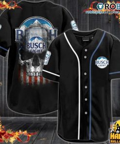 Busch Light Punisher Skull Baseball Jersey Shirt
